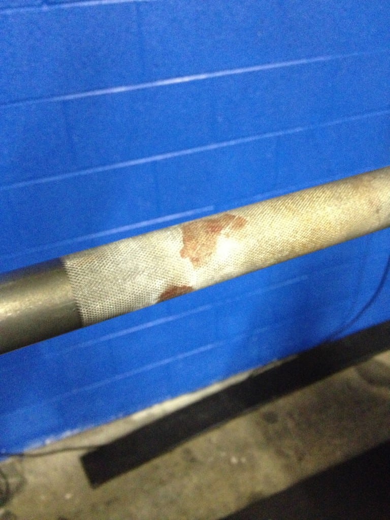 I found this bar on one of the racks in the back last Friday. This is not only gross, and extremely unsanitary, but it is incredibly disrespectful to me and to the members of this gym who actually clean up after themselves. All I will say is don't let me catch you doing something like this. You should be already, but now it is mandatory: wipe down ALL of your equipment with a Lysol wipe! Barbells, pull-up bars, med balls, kettlebells, rings, the floor, etc. Help keep our gym clean and let me know if you see someone leaving their disgusting DNA over the equipment we all use.